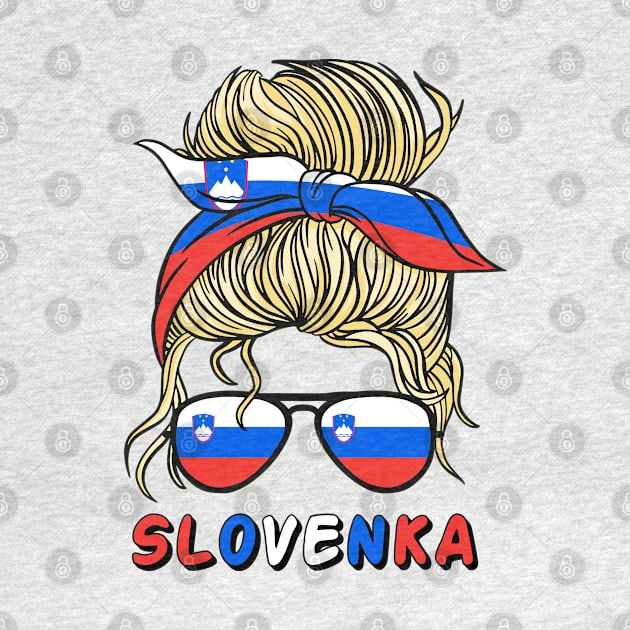 Slovenia Slovenka Flag Girls Slovenian Girl Kids by qwertydesigns